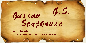 Gustav Stajković vizit kartica